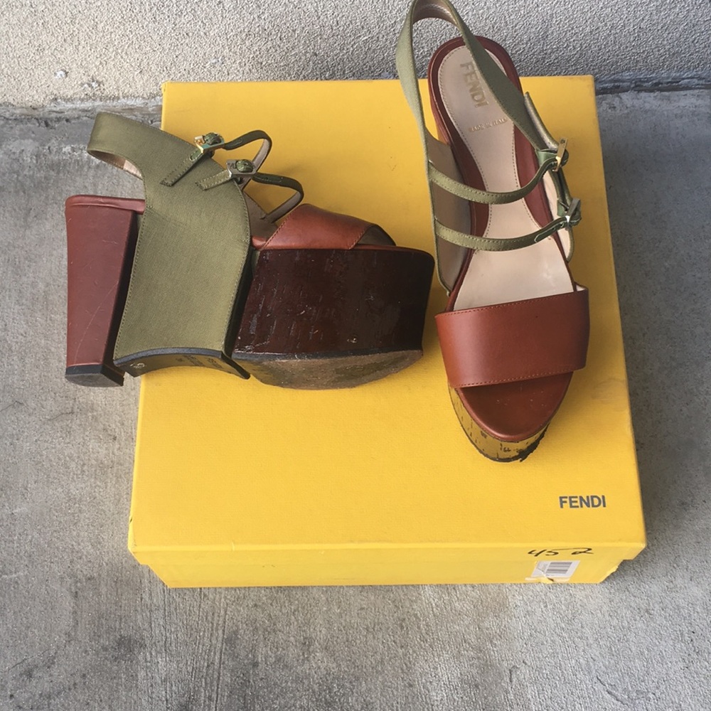 PRICE DROP!  Fendi Platform Sandals Sz 36 - Picture 2 of 8